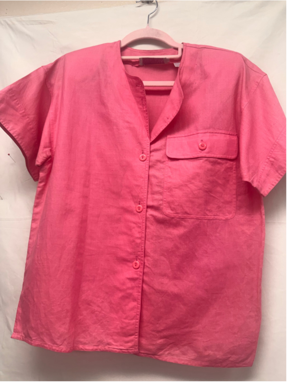 Women's Laura and Jayne Pink Button Down Shirt Size 10